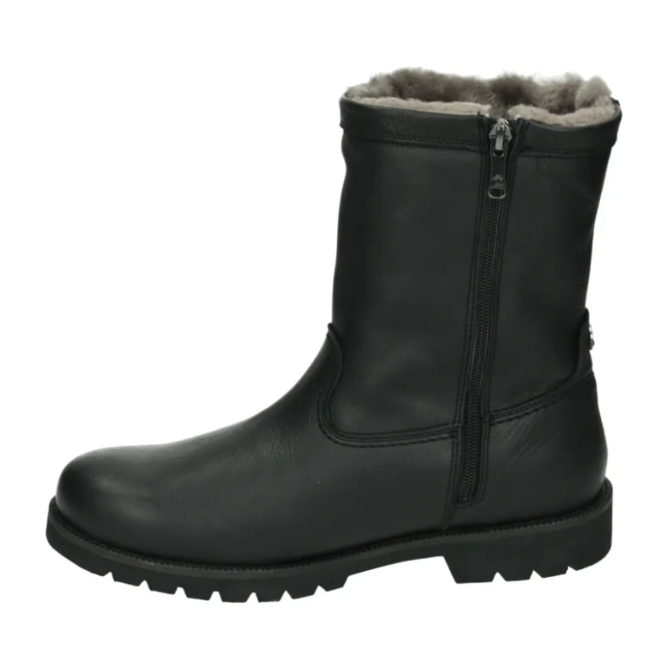 Schwarze Leder-Herrenstiefel