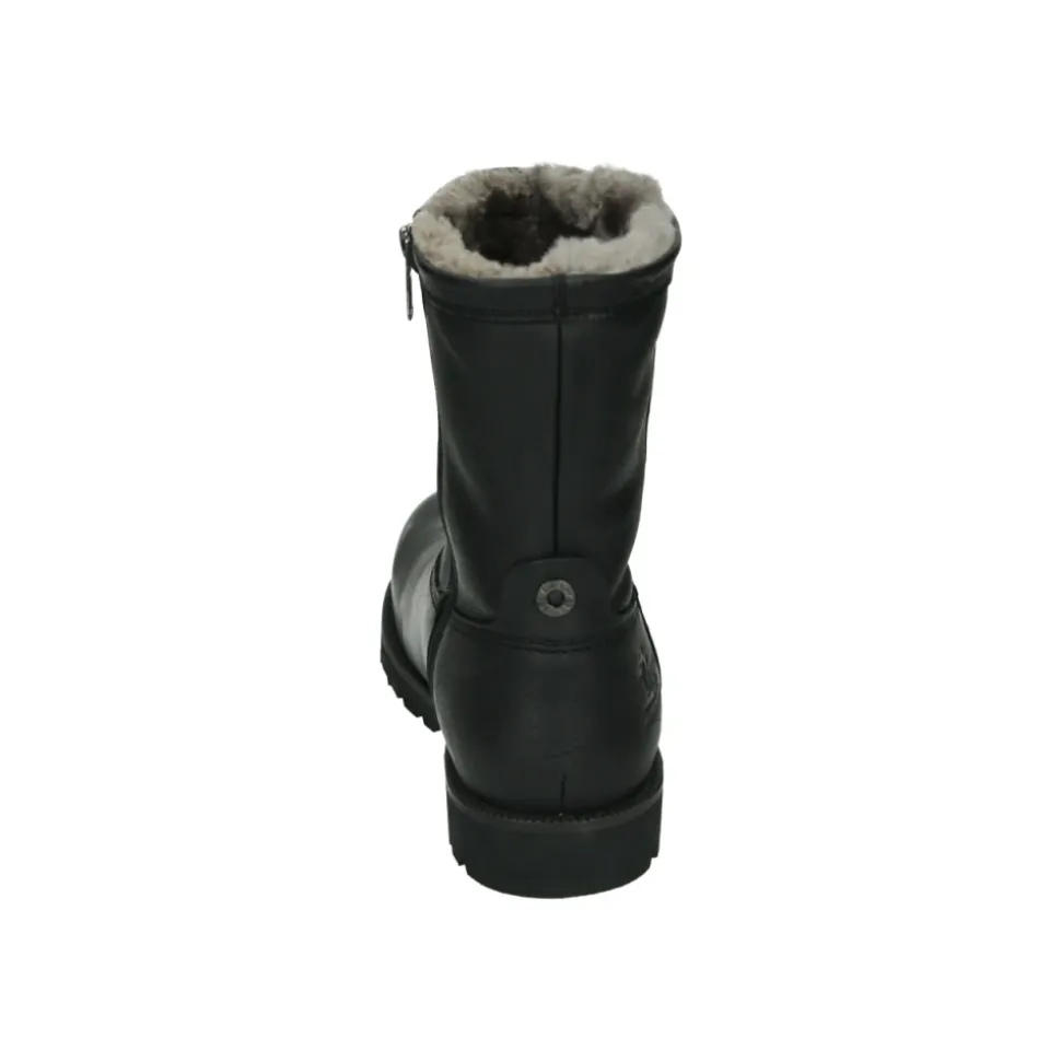 Schwarze Leder-Herrenstiefel
