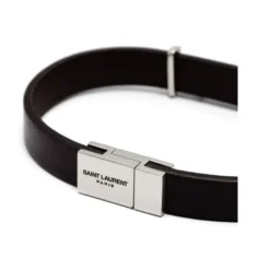 Schwarze Leder-Logo-Klappverschluss-Accessoires