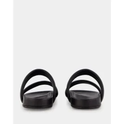 Schwarze Ledersandalen