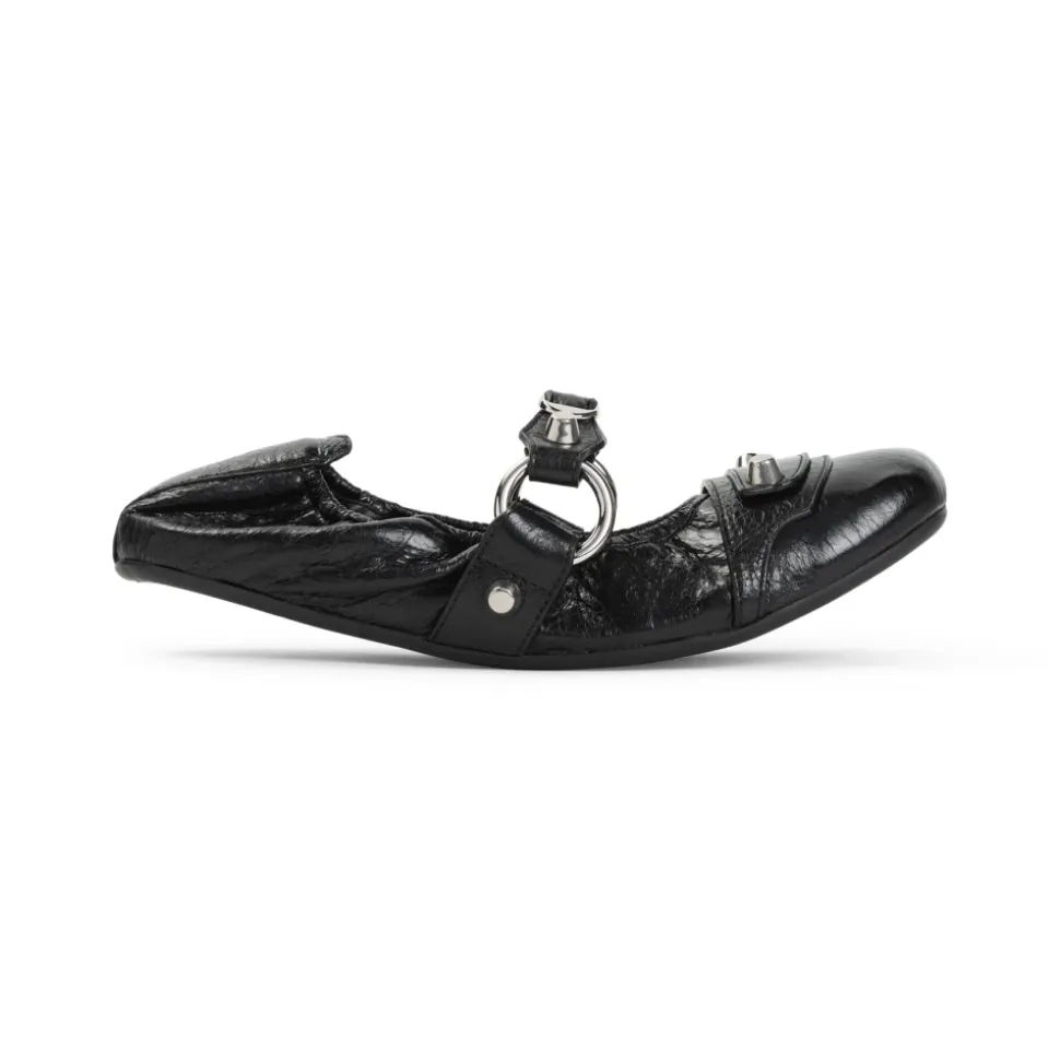 Schwarze Ledersandalen für Frauen