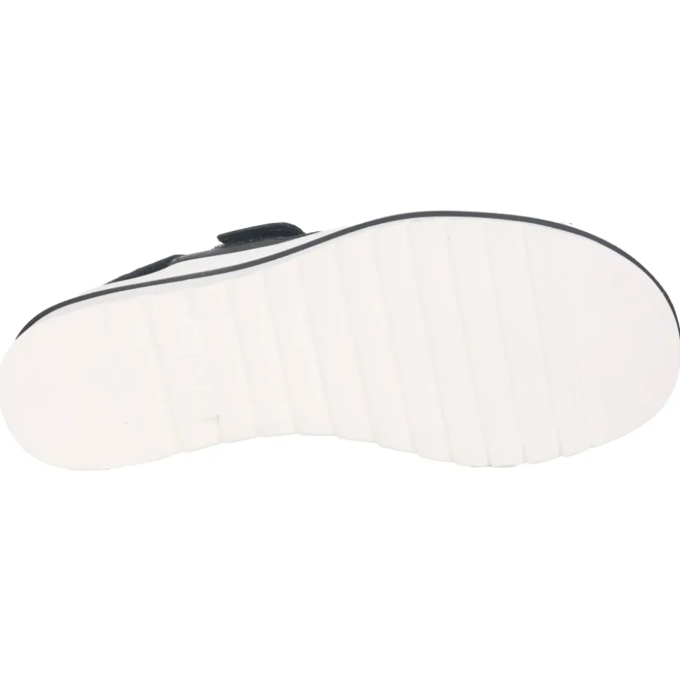 Schwarze Ledersandalen für den Sommer