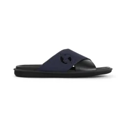 Schwarze Ledersandalen für Männer