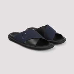 Schwarze Ledersandalen für Männer