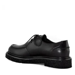 Schwarze Lederschnürschuhe Leichte Sohle