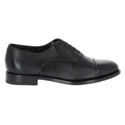 Schwarze Lederschnürschuhe
