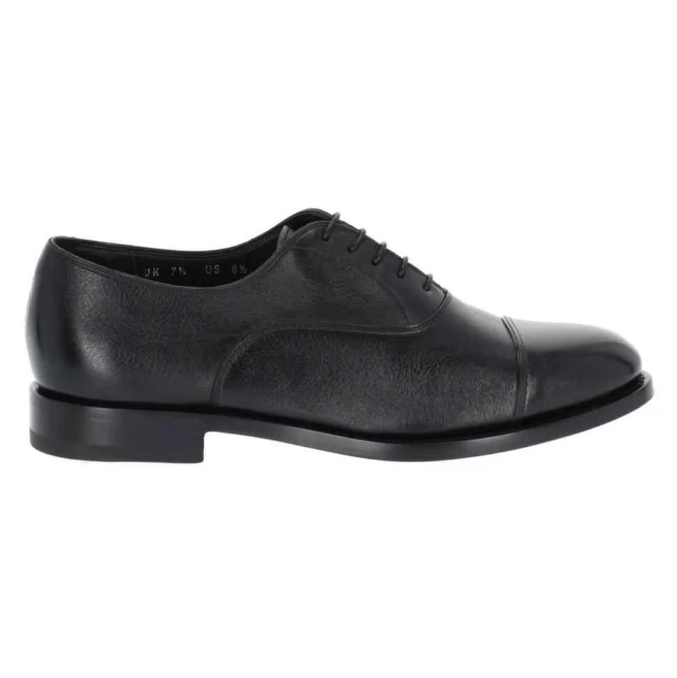 Schwarze Lederschnürschuhe