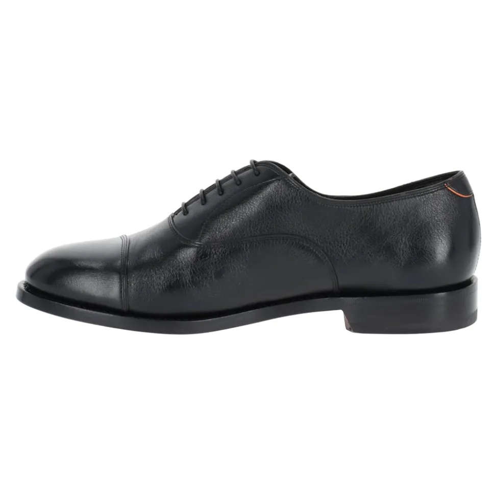 Schwarze Lederschnürschuhe
