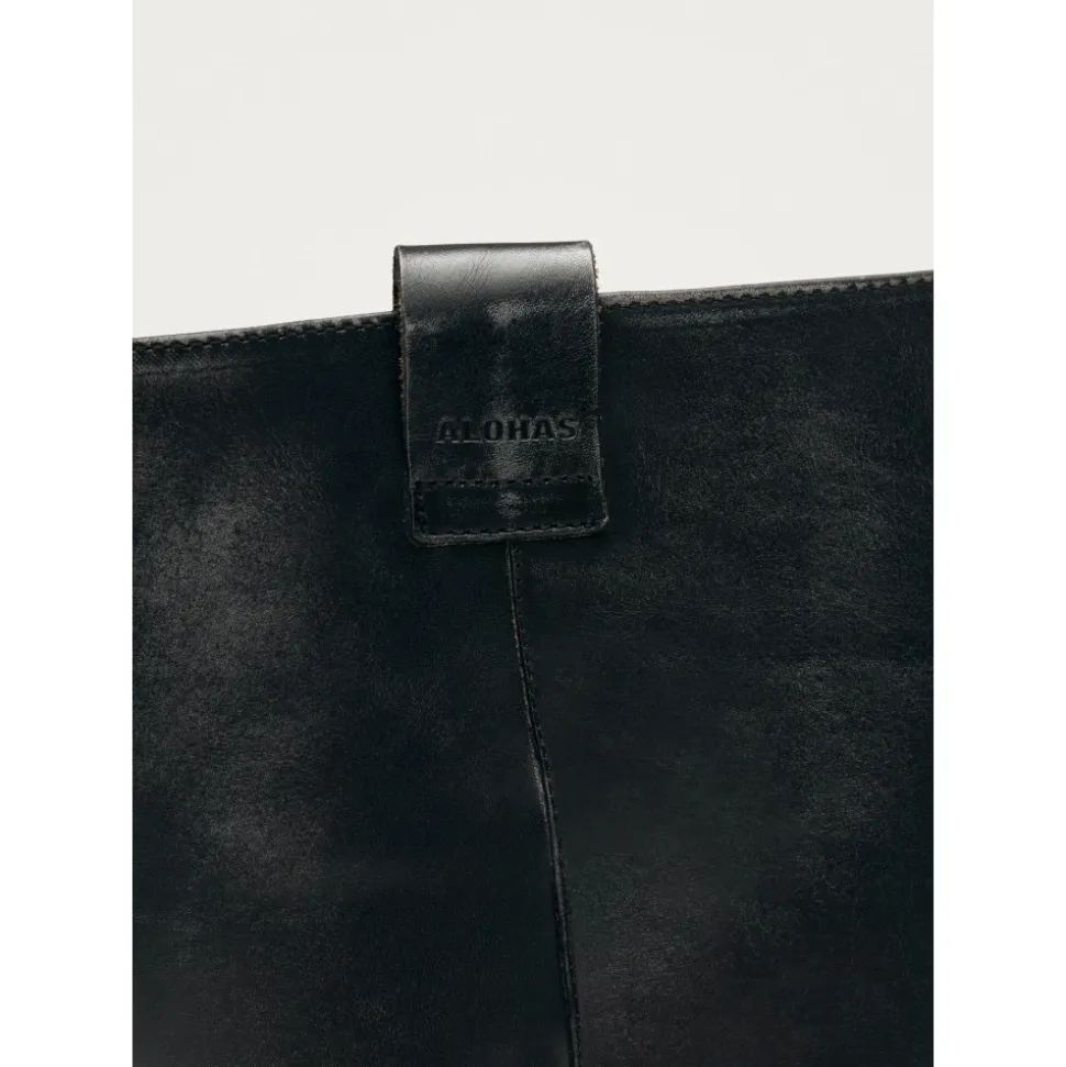 Schwarze Lederschuhe
