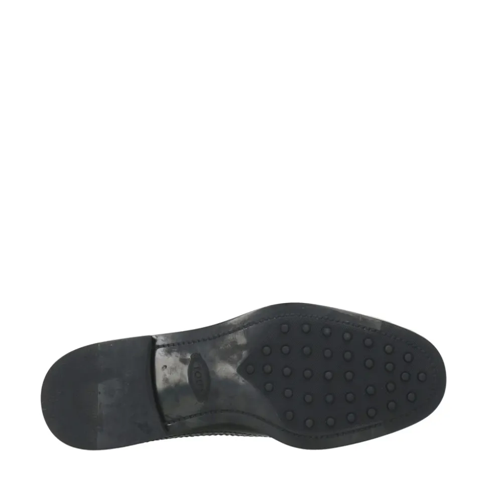 Schwarze Lederschuhe mit englischen Perforationen