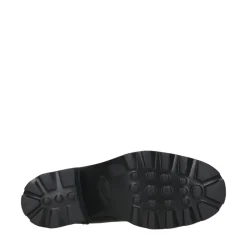 Schwarze Lederstiefeletten mit Elastischen Einsätzen