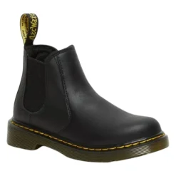 Schwarze Leder-Stiefeletten
