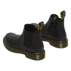 Schwarze Leder-Stiefeletten