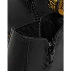 Schwarze Leder-Stiefeletten