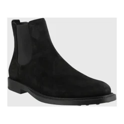 Schwarze Leder-Stiefeletten