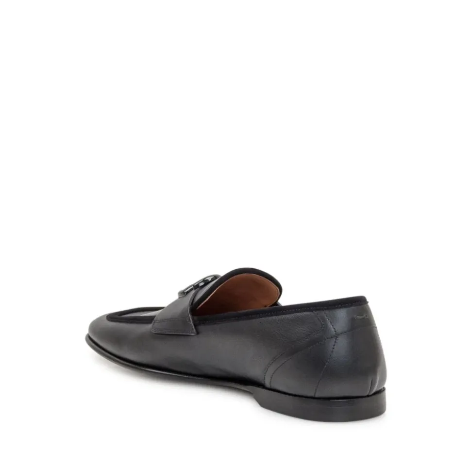 Schwarze Loafer Schuhe Eleganter Stil