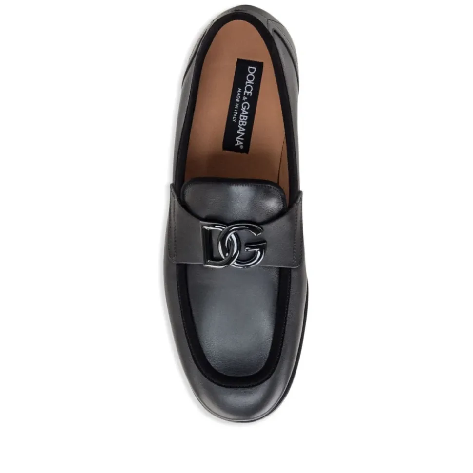 Schwarze Loafer Schuhe Eleganter Stil
