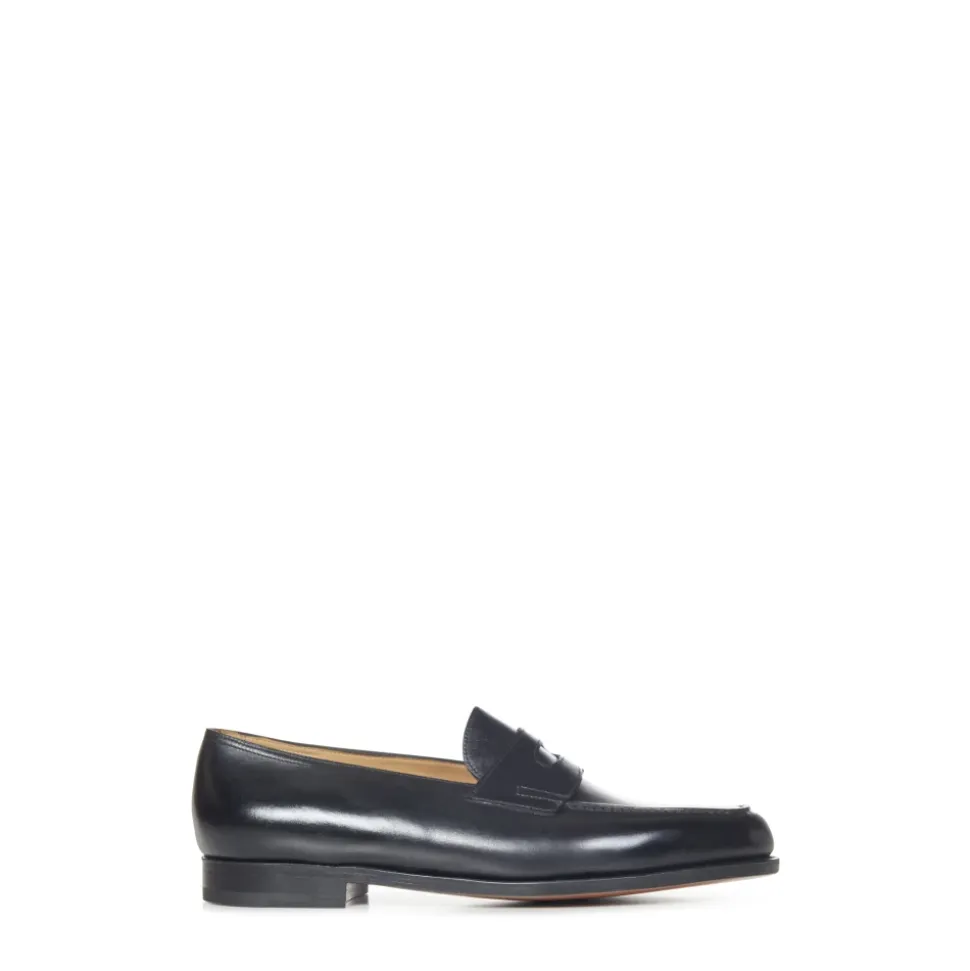 Schwarze Loafer Schuhe Eleganter Stil