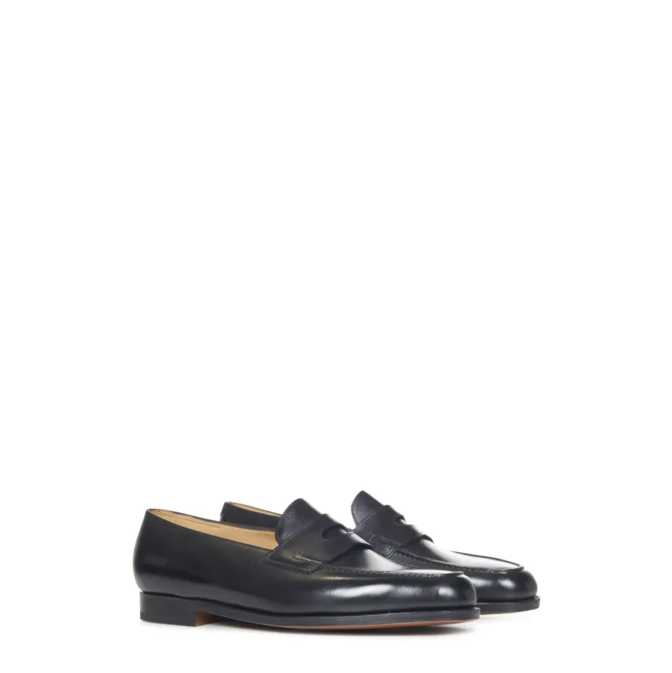 Schwarze Loafer Schuhe Eleganter Stil