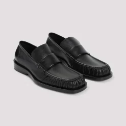 Schwarze Loafer Schuhe Luxus Leder