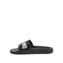 Schwarze Logo Gummi Pool Slides