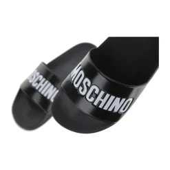 Schwarze Logo Gummi Pool Slides