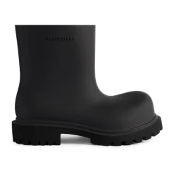 Schwarze Logo-geprägte Stiefeletten