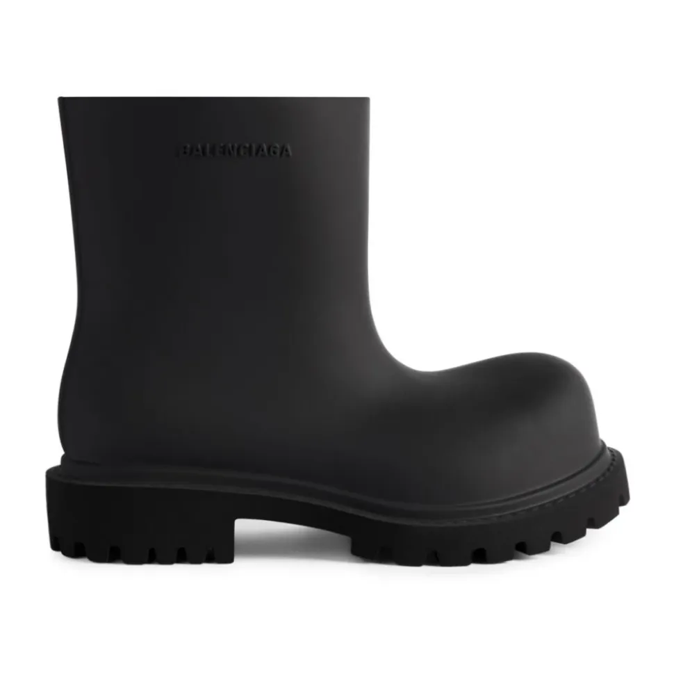 Schwarze Logo-geprägte Stiefeletten