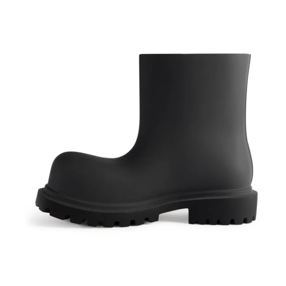 Schwarze Logo-geprägte Stiefeletten
