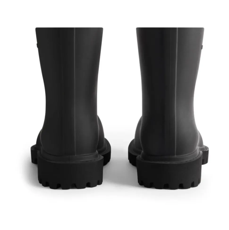 Schwarze Logo-geprägte Stiefeletten