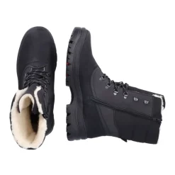 Schwarze, lässige, geschlossene Stiefeletten