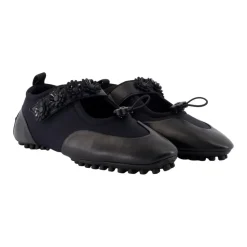 Schwarze Mary Jane Neoprenschuhe