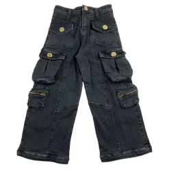 Schwarze Mädchen Jeans Modischer Stil