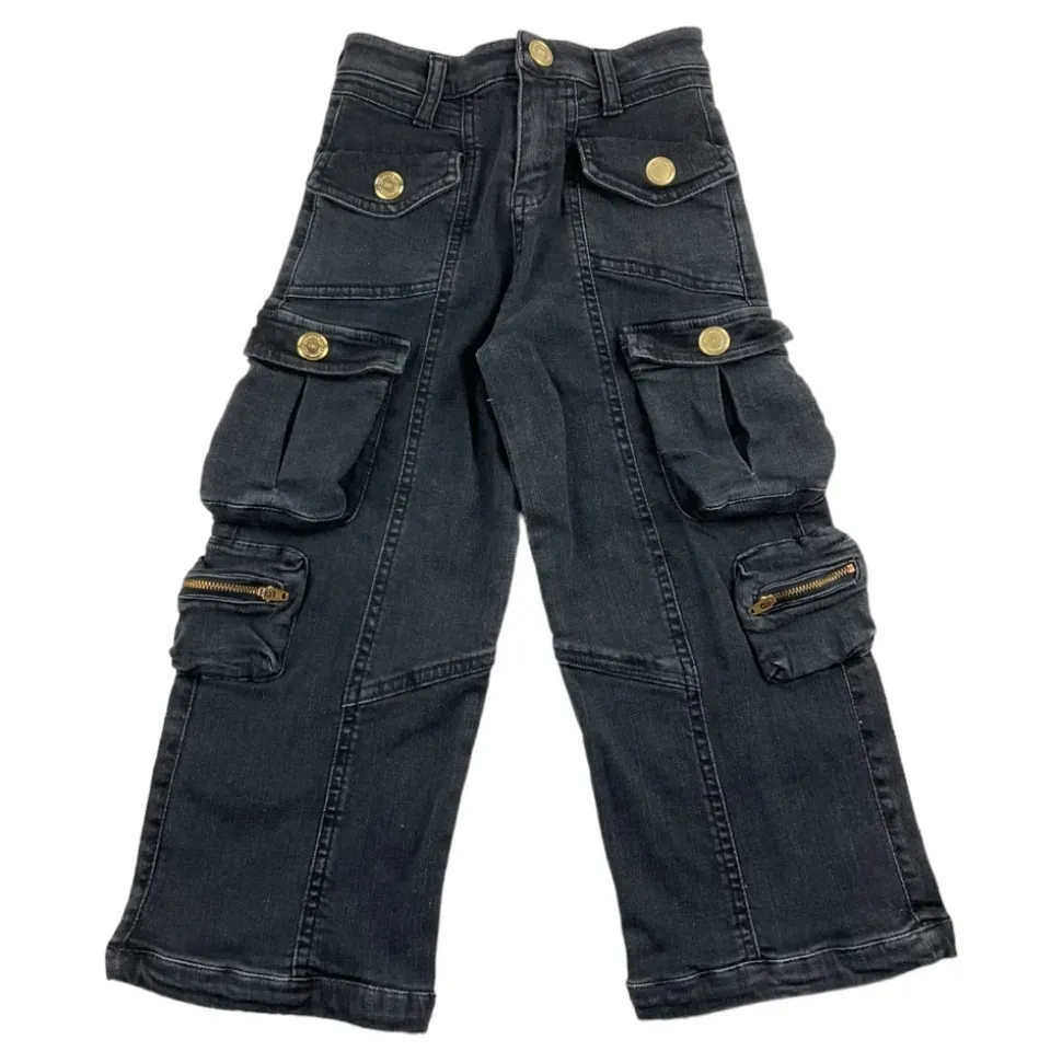 Schwarze Mädchen Jeans Modischer Stil