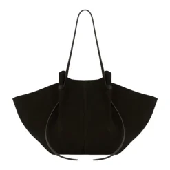 Schwarze Mochi Wildleder Handtasche