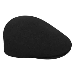 Schwarze nahtlose Wollmütze 507