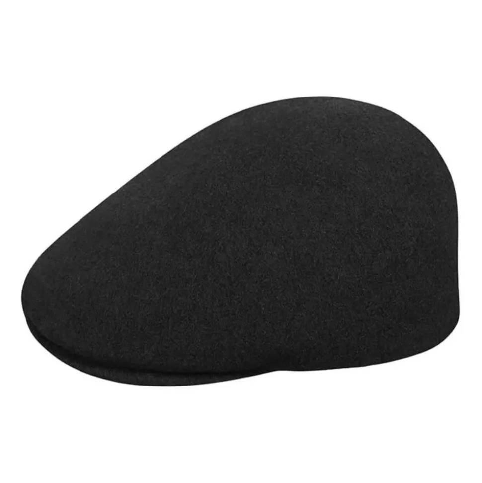Schwarze nahtlose Wollmütze 507
