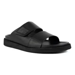 Schwarze offene Freizeit-Slipper