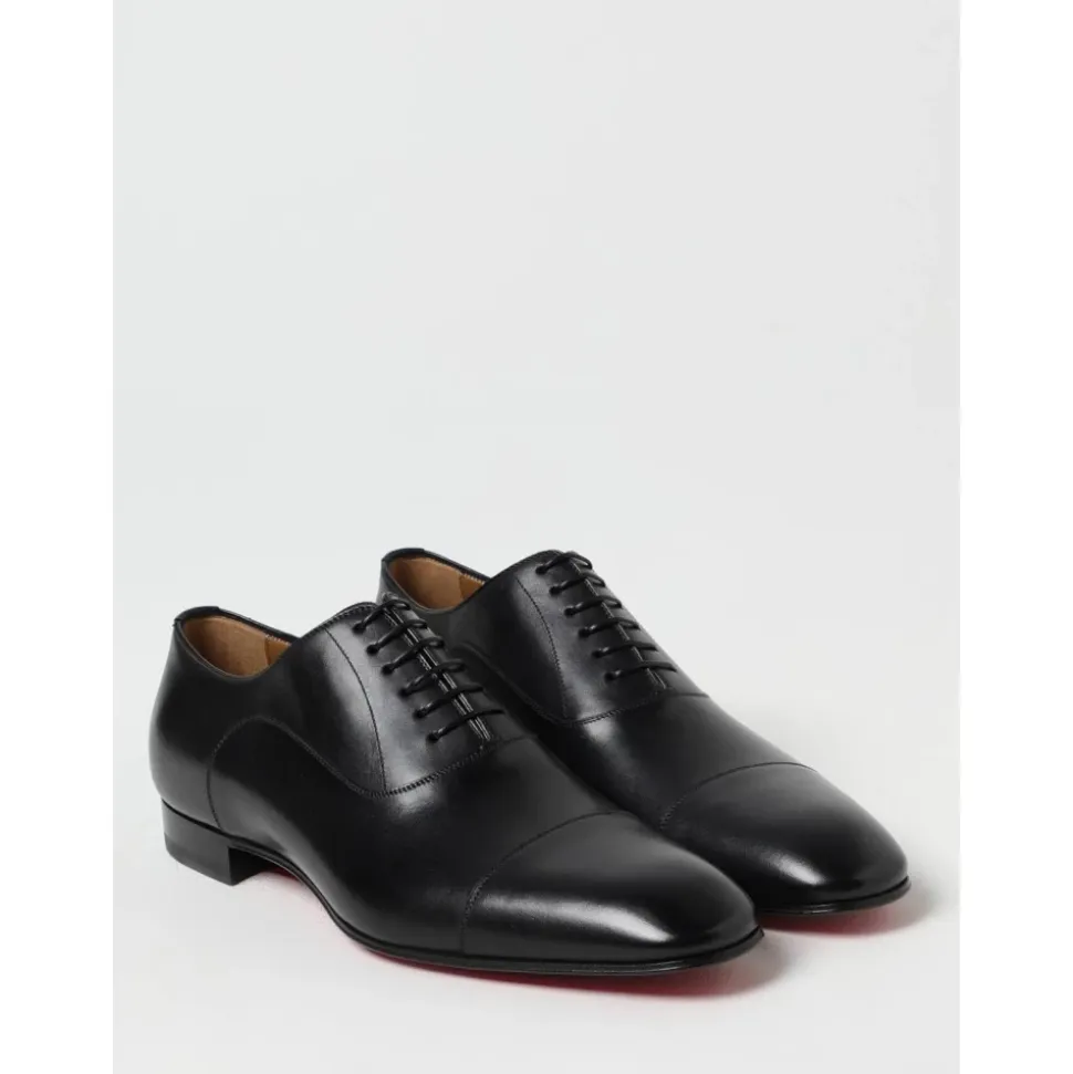 Schwarze Oxford Leder Brogue Schuhe