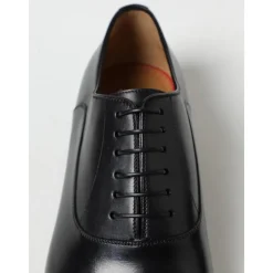 Schwarze Oxford Leder Brogue Schuhe