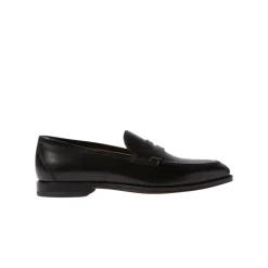 Schwarze Penny Loafers