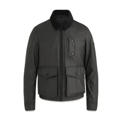 Schwarze Range Jacke mit Schaffellbesatz