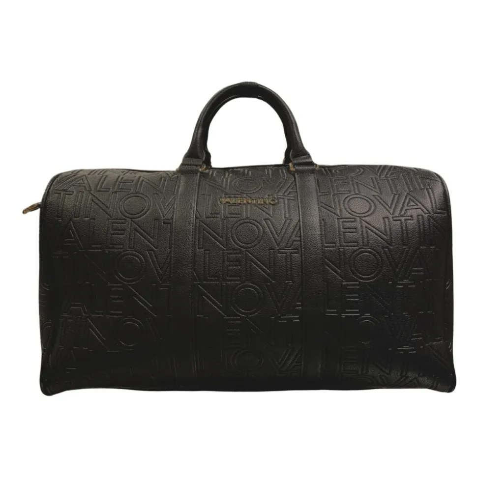 Schwarze Reisetasche mit Reißverschluss