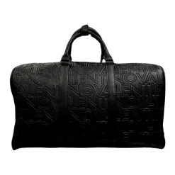 Schwarze Reisetasche mit Reißverschluss