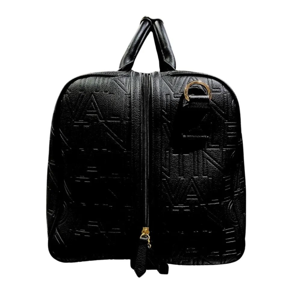 Schwarze Reisetasche mit Reißverschluss