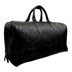Schwarze Reisetasche mit Reißverschluss