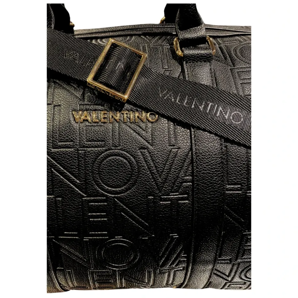 Schwarze Reisetasche mit Reißverschluss