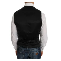 Schwarze Samt Circle Polka Dot Weste