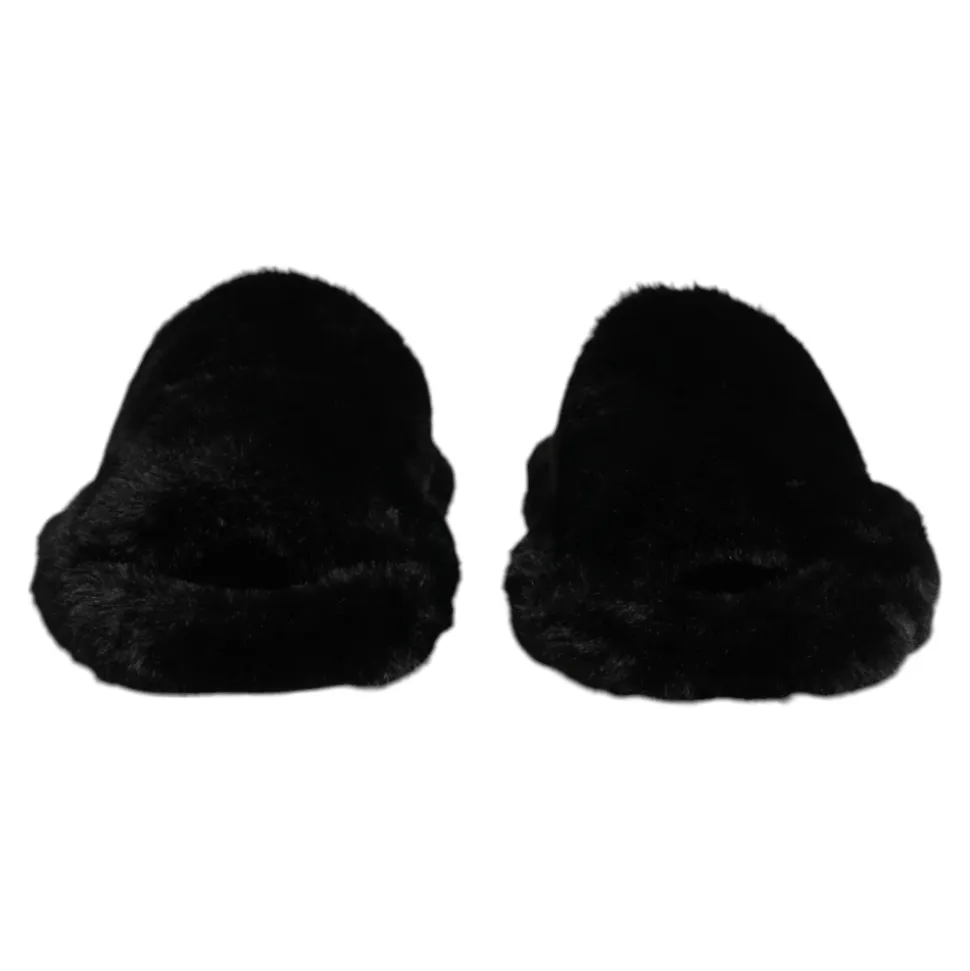 Schwarze Samt Hausschuhe Schuhe