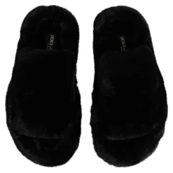 Schwarze Samt Hausschuhe Schuhe